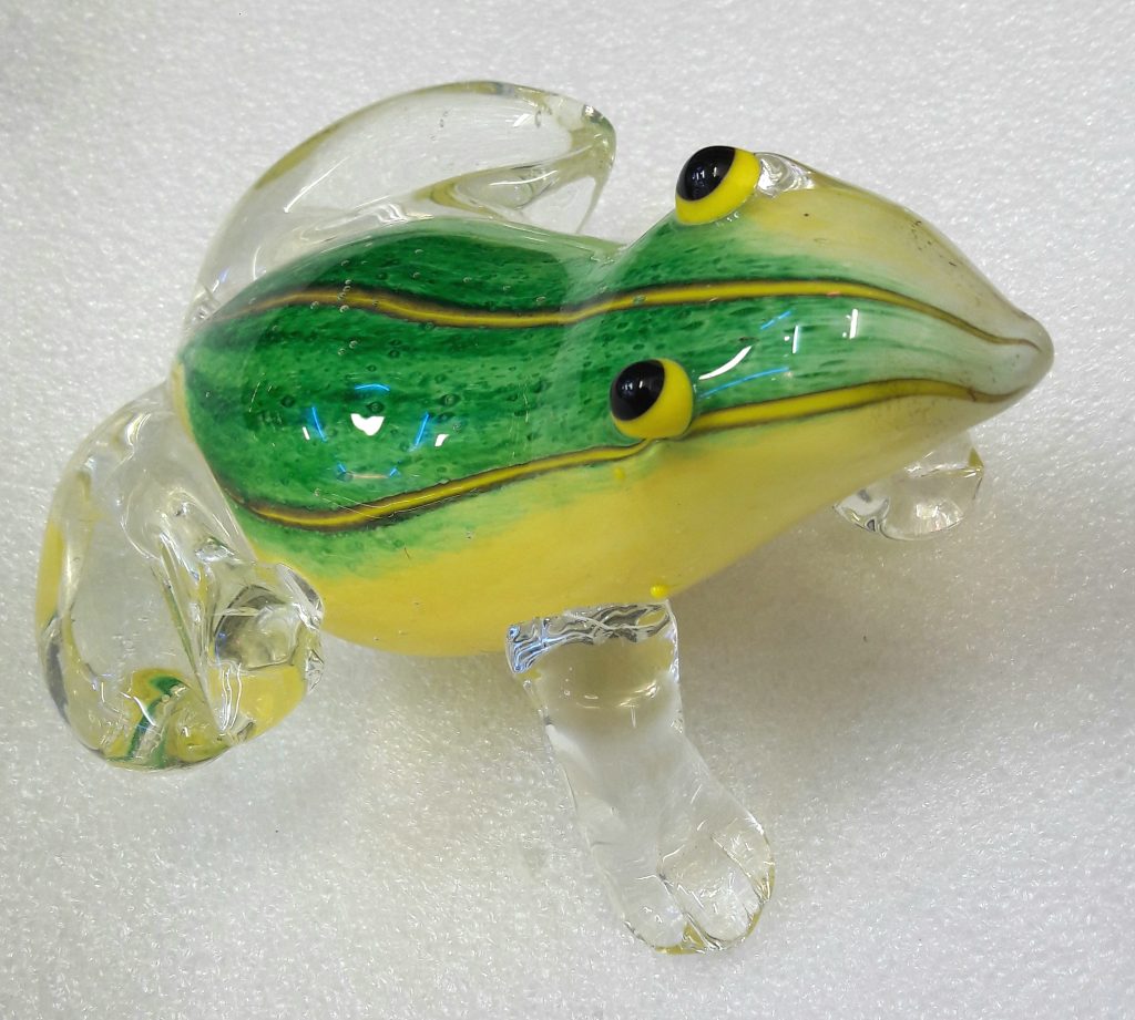 Grenouille en verre soufflé Boutique Idellia Au centre de Hyères