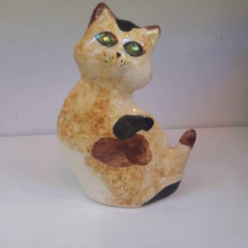 chat ceramique