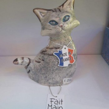chat ceramique