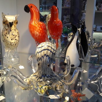 pieuvre en verre soufle