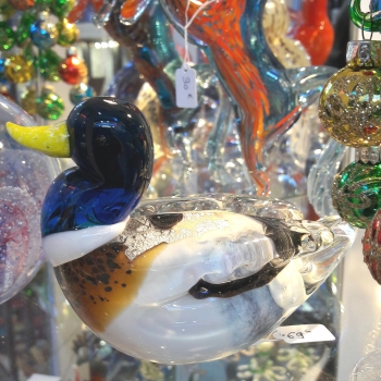 canard en verre soufflé