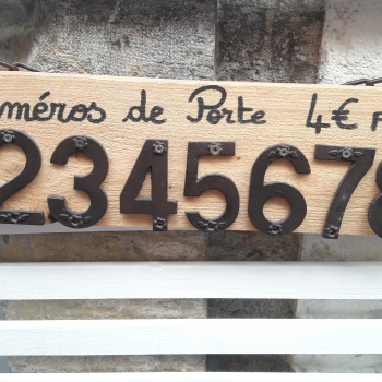 numero de porte en fer