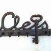 Accroche clefs mural en fonte 5 crochets