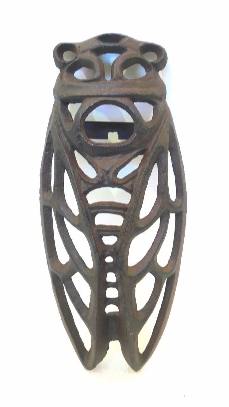 Cloche Murale En Fonte Ajourée, Forme Cigale, Carillon Déco Pour Jardin