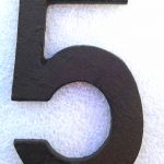 Numéros de porte en fonte - chiffre cinq
