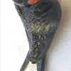 Hirondelle noire ailes fermées en céramique à accrocher – Image 2