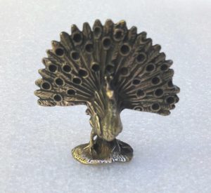 Figurine paon en bronze