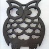 Dessous de plat ou décoration hibou en fonte