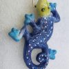 Magnet gecko crochet en céramique