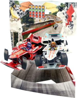voitures de course carte 3D santoro