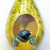Nichoir nid d oiseau goutte décoration en céramique