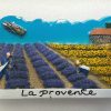 Magnet Provence, Lavande, peint a la main fabriqué en France