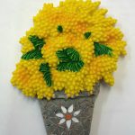Magnet Gorges du Verdon ou mimosa en relief en résine - Jaune
