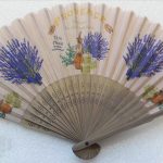 Éventail lavande de Provence en bambou