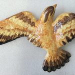 Mouette en céramique peinte à la main modèle unique - grande beige