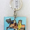 Porte clé le gendarme de Saint Tropèz en métal et époxy