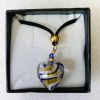 Collier avec pendentif cœur en verre soufflé – Image 2