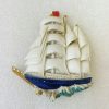 Magnet voilier blanc/ bleu personnalisable ou mouette en résine – Image 4