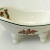 Baignoire porte savon en céramique a motif roses ou lavande – Image 2