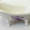 Baignoire porte savon en céramique a motif roses ou lavande