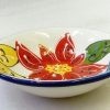 Bol petit déjeuner en céramique a motifs fleurs
