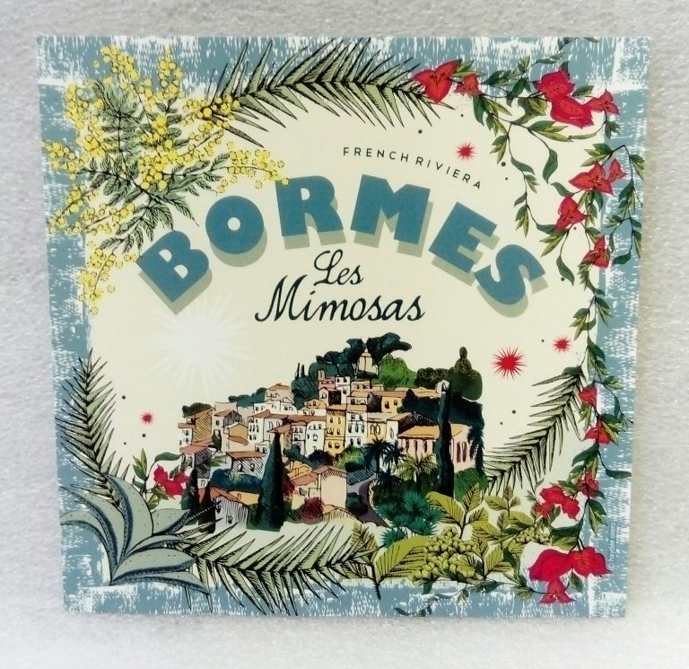 Bormes les mimosas carte postale Boutique Idellia Au centre de Hyères
