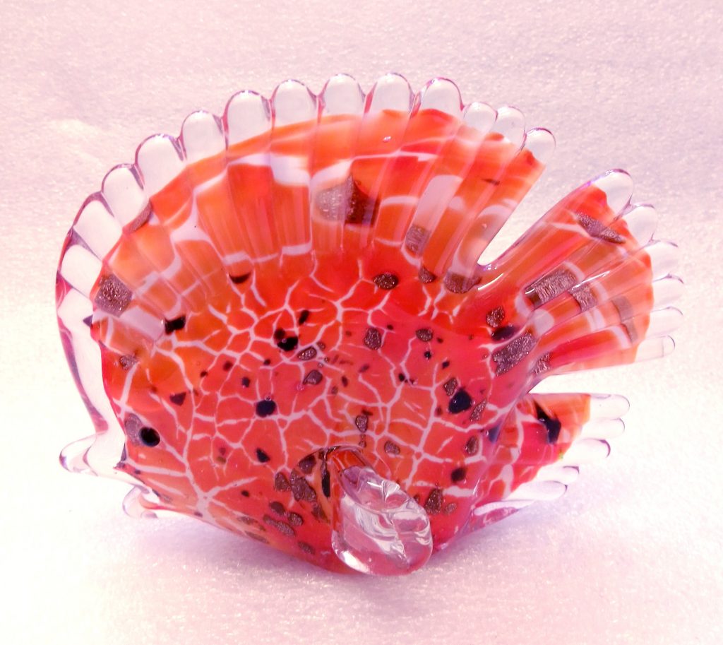 Discus poisson d’aquarium multicolore en verre soufflé Boutique