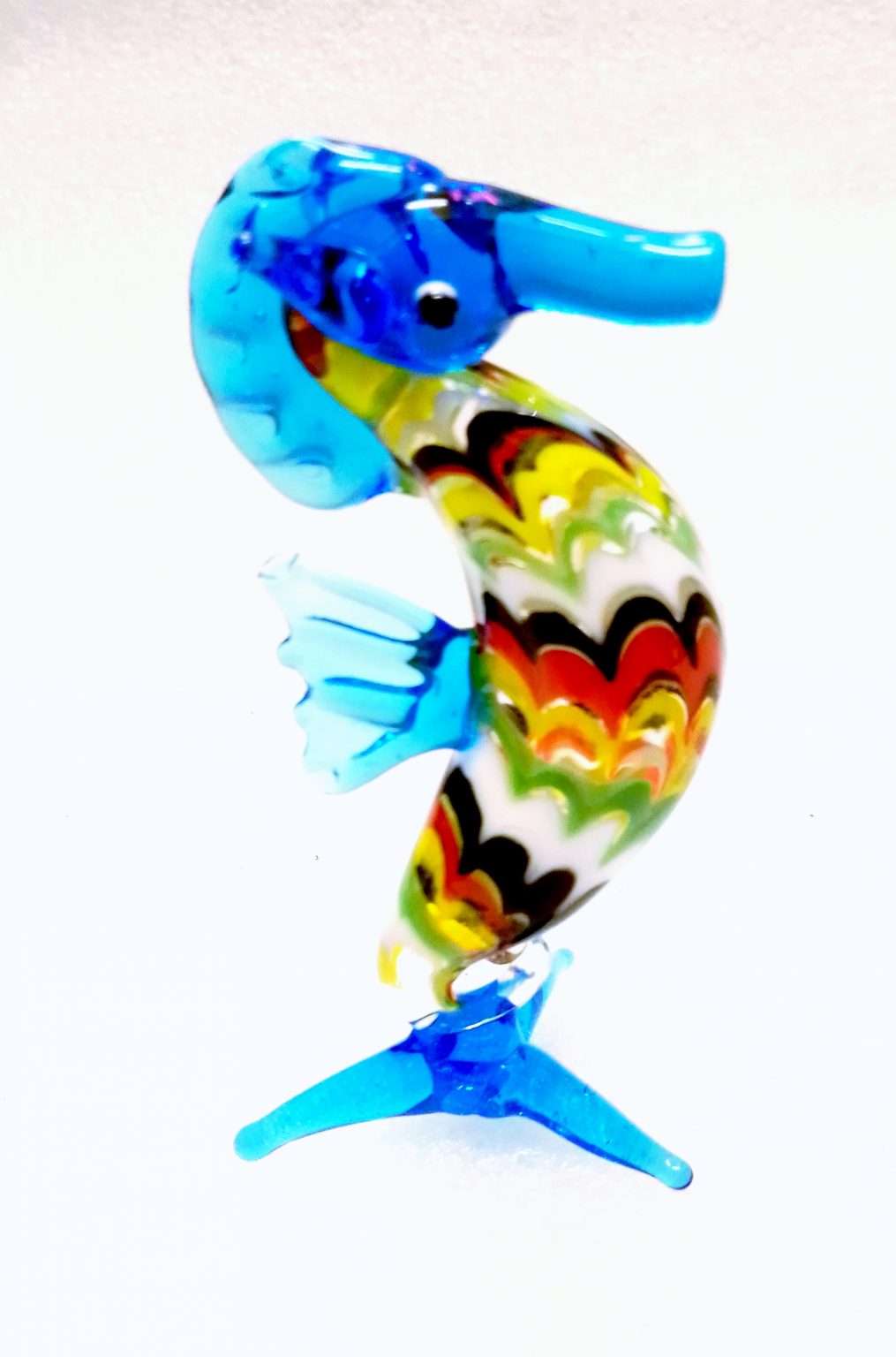 Figurine En Verre Soufflé Lauscha - Cacatoès Coloré, Fait Main, Art Déco, Neuf