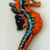 Petit hippocampe en céramique peint a la main – Image 6