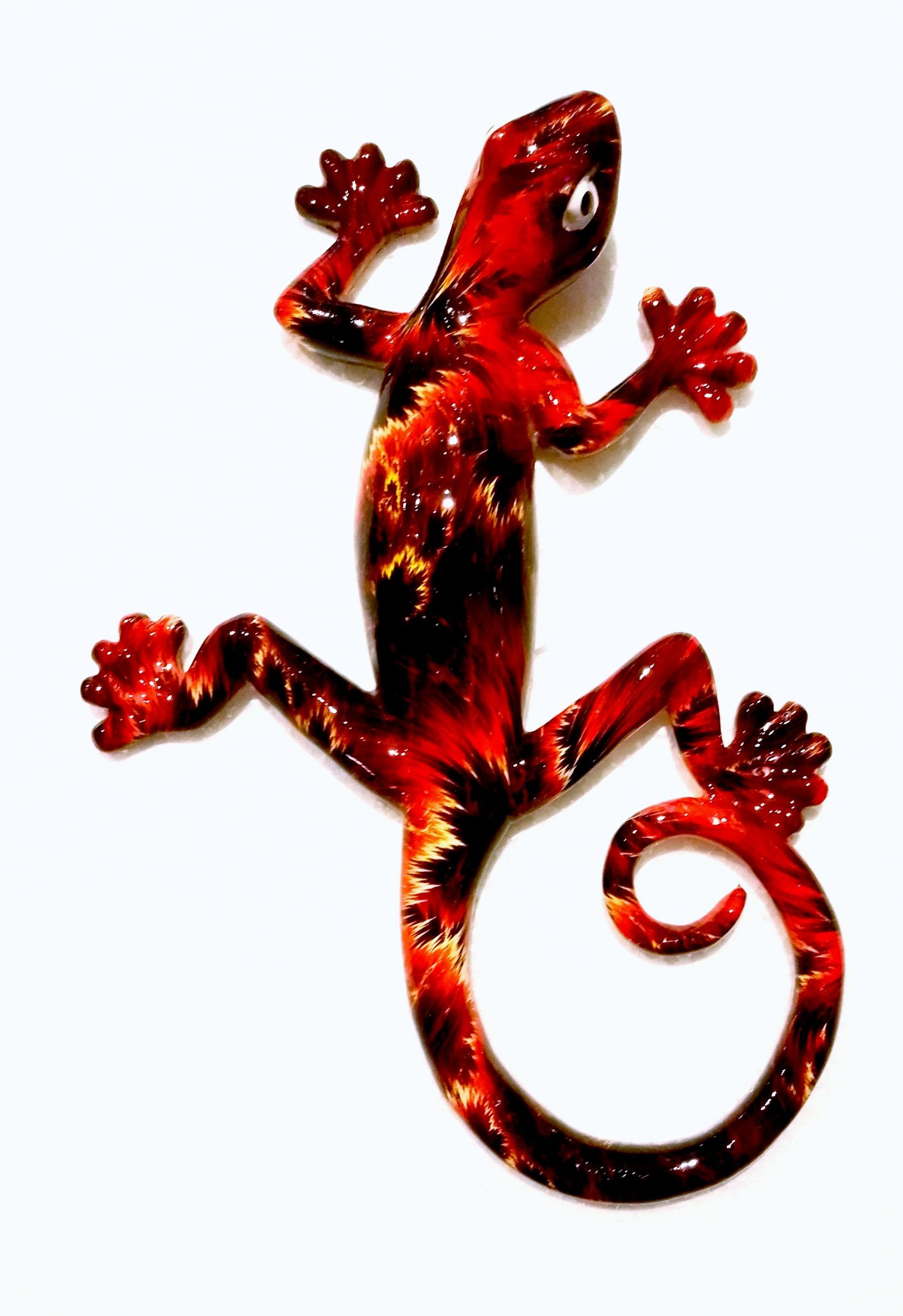 Salamandre Bleue Décorative En Résine