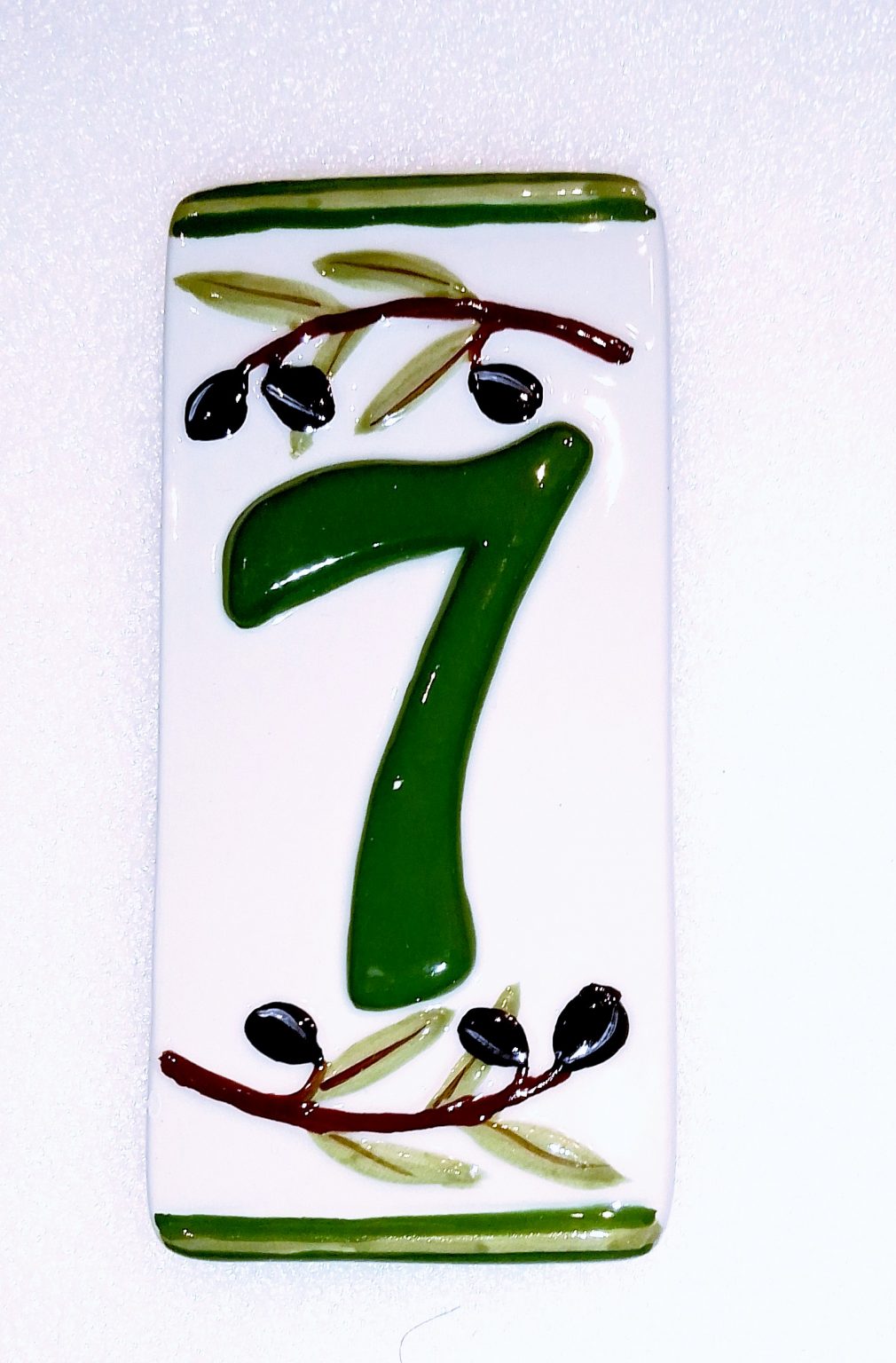Numéro De Rue En Céramique Pour Porte Ou Portail - Carreau à Sceller - 7,5x15cm