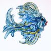 Poisson stylisé en céramique modèle unique peint à la main à accrocher – Image 13