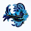 Poisson stylisé en céramique modèle unique peint à la main à accrocher – Image 3