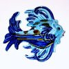 Poisson stylisé en céramique modèle unique peint à la main à accrocher – Image 4