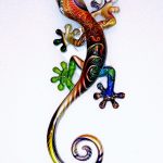 Salamandre résine 14 cm petit modèle multicolore à poser ou à accrocher