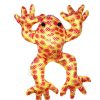grenouille orange jaune en tissu et sable