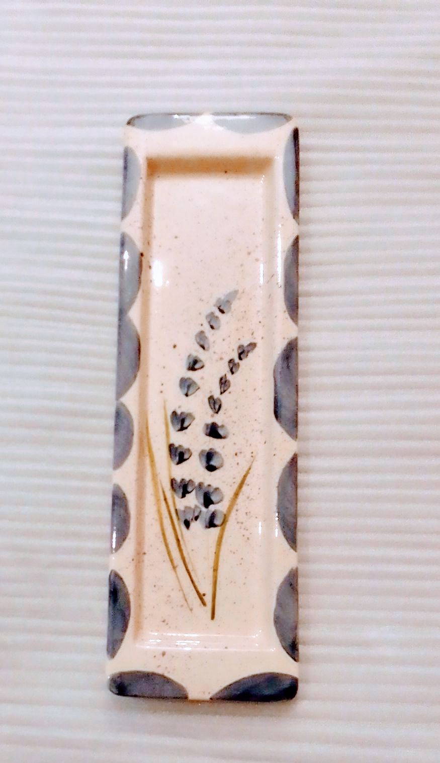 Repose cuillère modèle unique en céramique fabriqué en France peint main