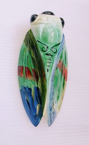 lanterne multicolore cigale peinte à la main