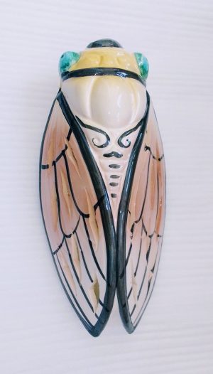 cigale en céramique lanterne peinte à la main