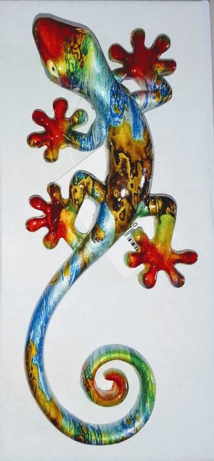 petite salamandre 14 cm multicolore en résine
