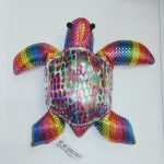 tortue rose violet multicolore en tissu