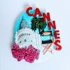 ville de Cannes magnet en relief en résine