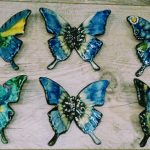 papillons en céramique faits main