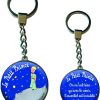 le petit prince nuit étoilée porte clé en métal