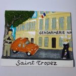 magnet gendarmerie nationale Saint Tropez en résine fabriqué en France
