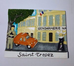 magnet gendarmerie nationale Saint Tropez en résine fabriqué en France