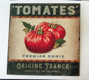 plaque métal tomates origine France premier choix éditions du marronnier
