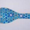 repose cuillère bleu en bois flottant, imitation mosaïque