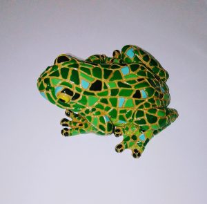 grenouille verte en mosaïque