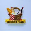 magnet souvenirs de France en relief en résine